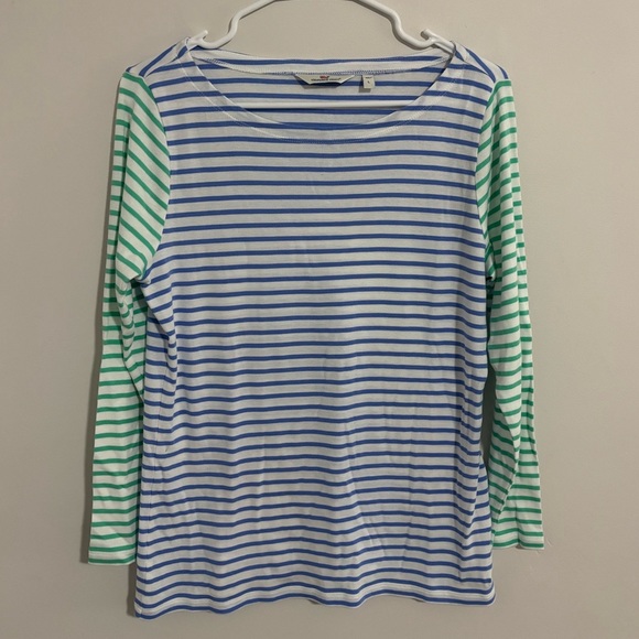 Vineyard Vines Tops - Women’s Vineyard Vines Blue and White Striped Shirt Pima Cotton New Without Tags